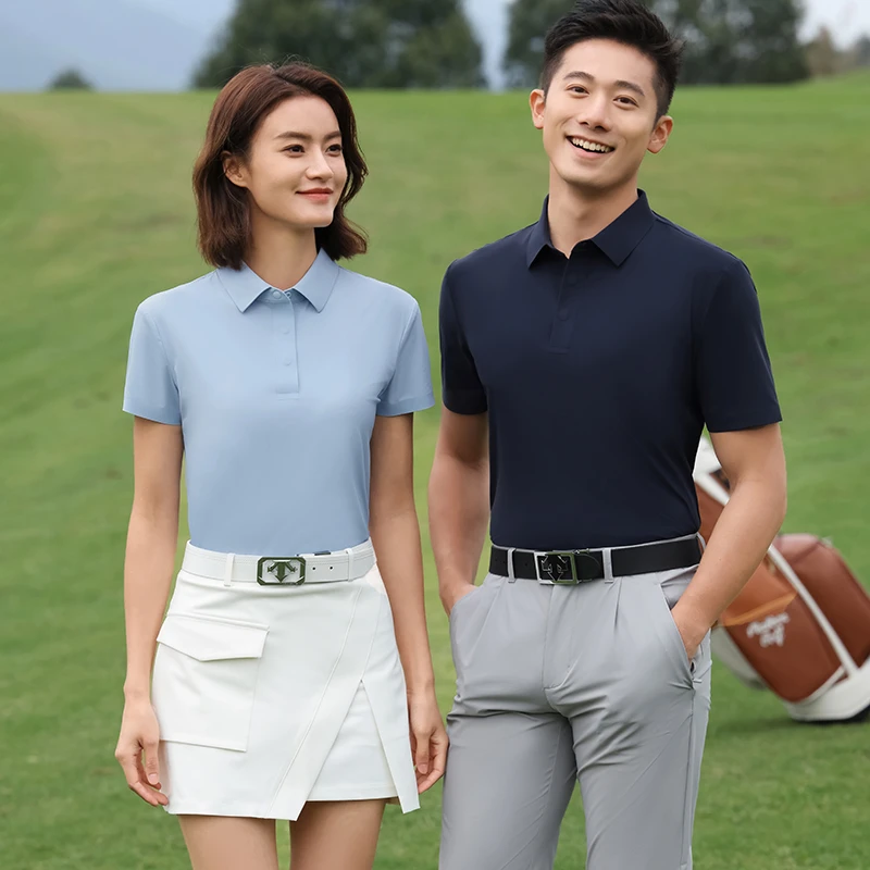 {韩领}磁吸扣水波纹商务休闲POLO衫极速快干，吸湿透气3021