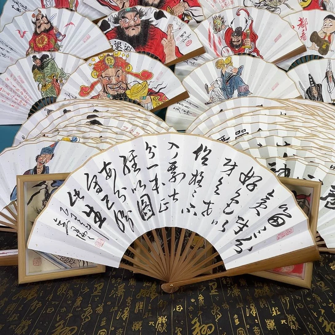 国画朱*爷手绘折扇一把