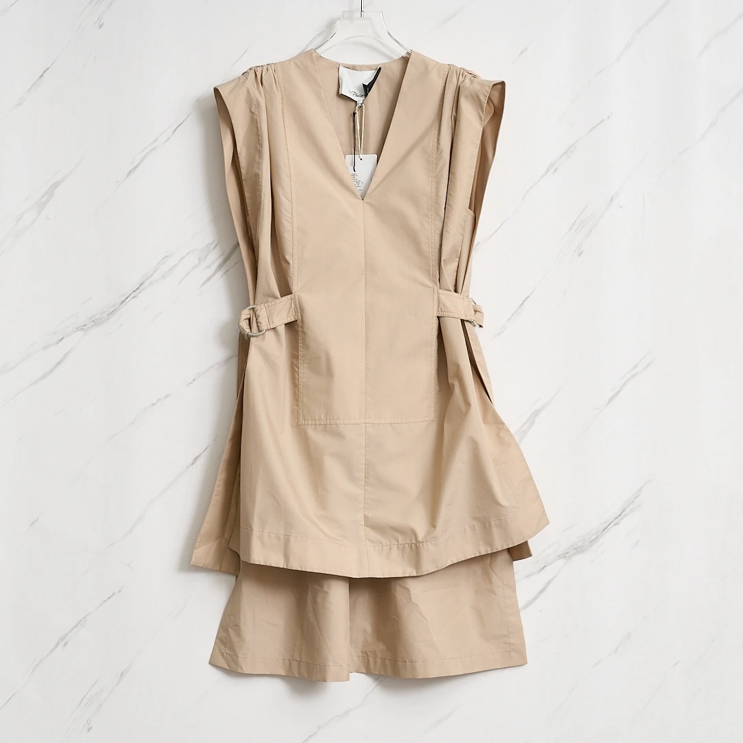 全新未使用/3.1 Phillip LimV领收腰连衣裙PLGU00058