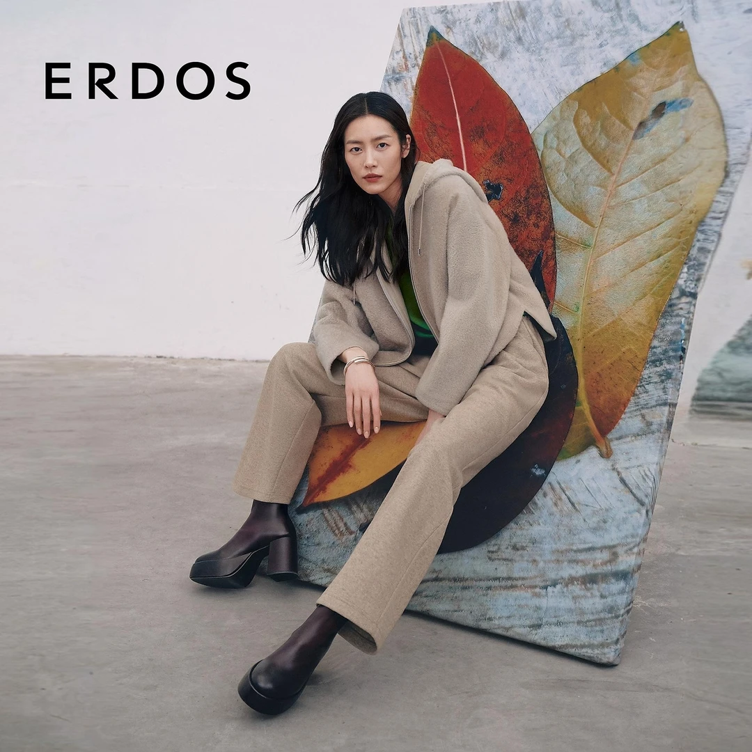 【头等舱系列】ERDOS 刘雯同款双面羊绒精密针织阔腿裤 25秋冬新品