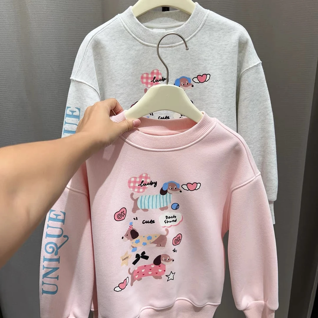 【断码清仓】东大门卡通腊肠狗奥粒绒秋冬卫衣 A622 622