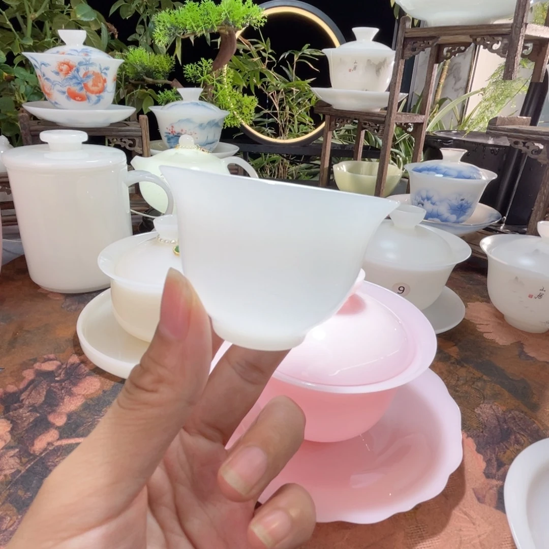 冰晶璞玉釉烧反扣杯