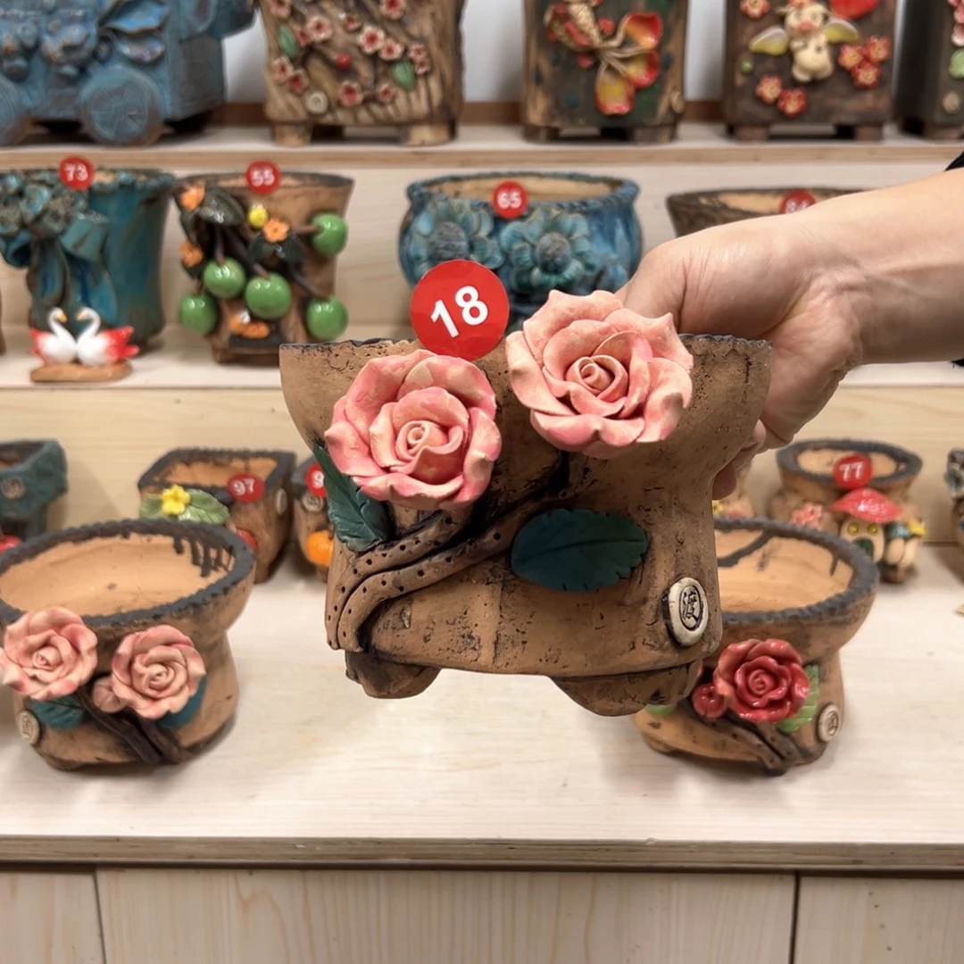 花盆紫砂18号内口14外高12