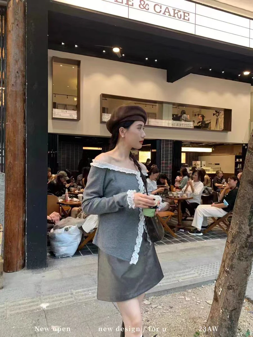 纯色半身成人时尚厚款设计感显瘦法式高腰气质