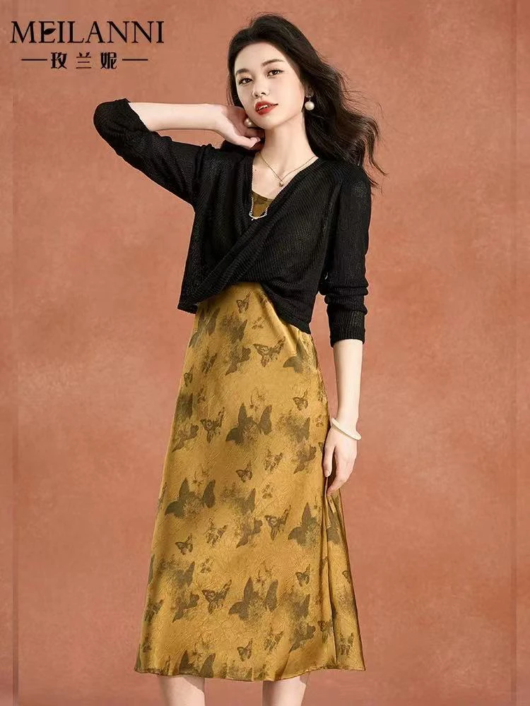 1130常规领桑蚕丝夏季连衣裙收腰裙夏季时尚款