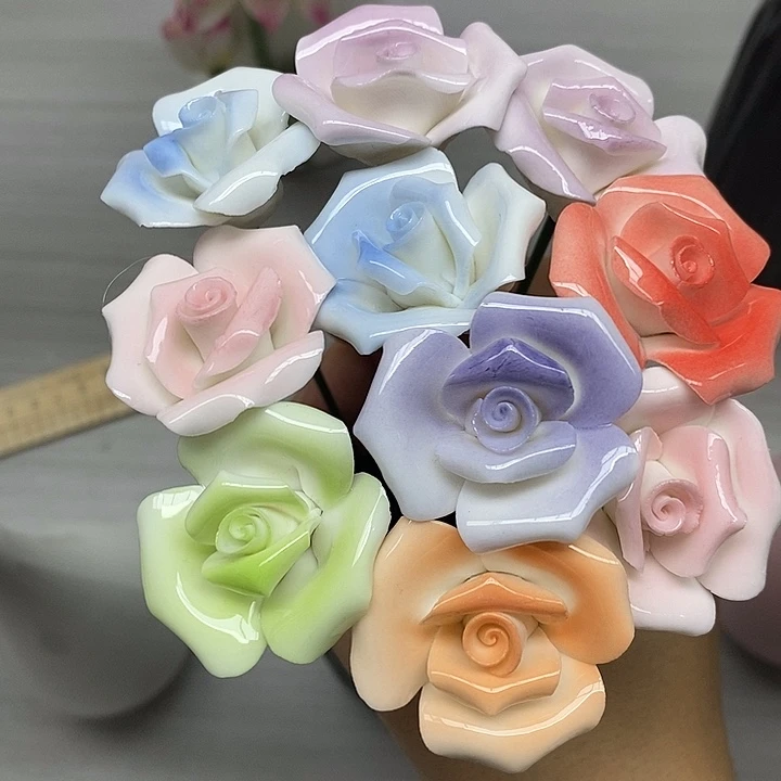 陶瓷陶瓷材料10朵亮面