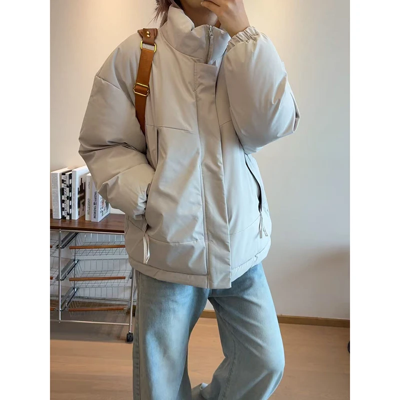 美式复古立领夹克棉服男女秋冬季加厚爆款棉衣潮牌情侣面包服外套