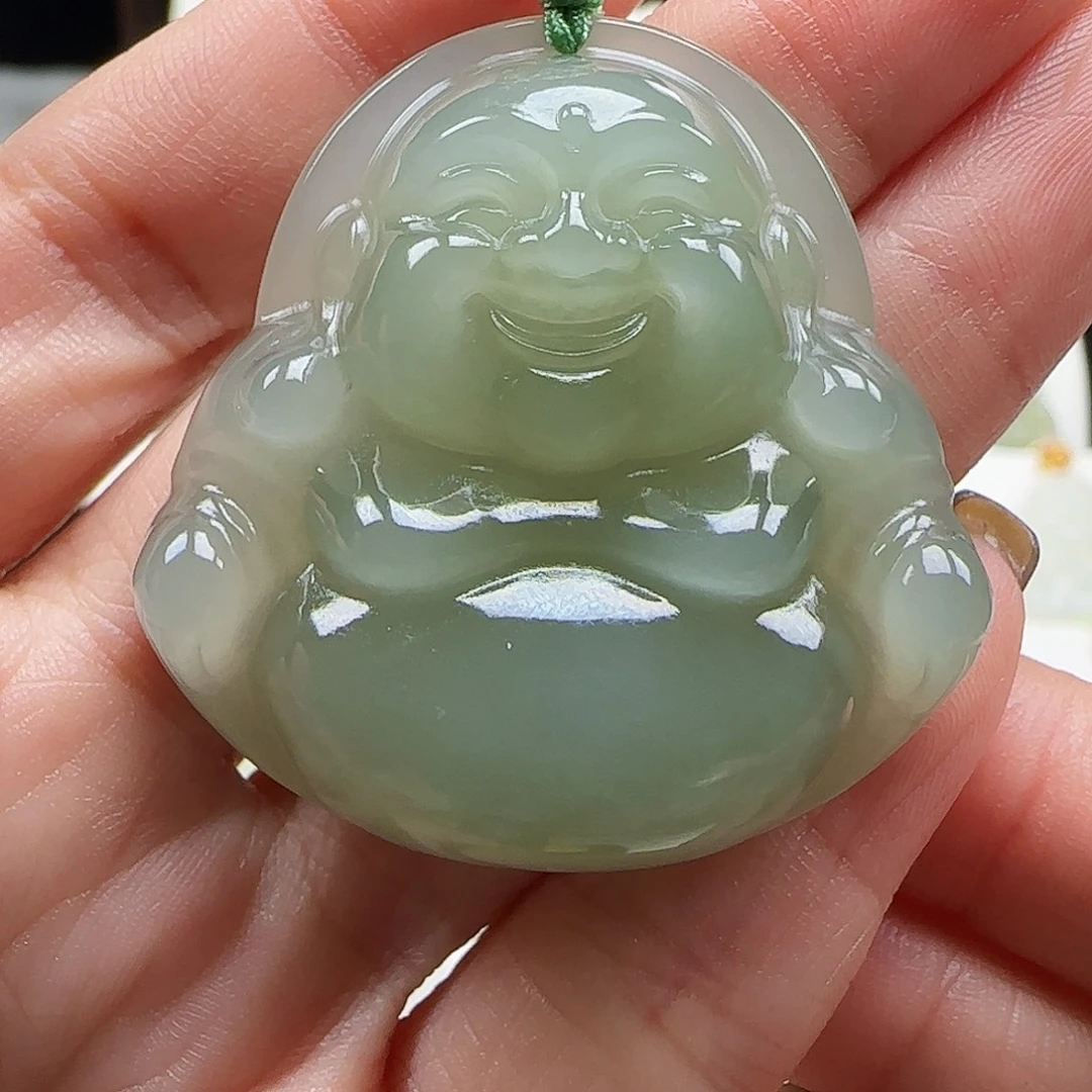 吊坠(赠链)18K金镶嵌和田玉