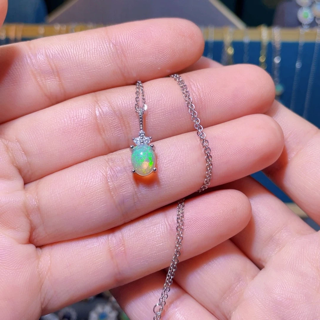 欧泊吊坠）银S925镶嵌