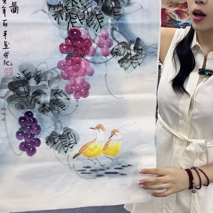 国画作品小姐姐放漏…