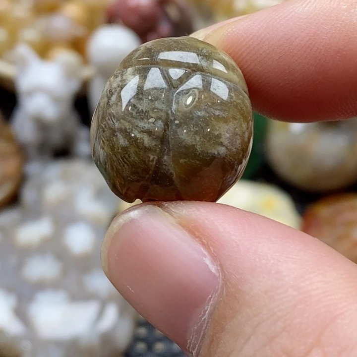 硅化珊瑚（珊瑚玉）颈饰未镶嵌细*女