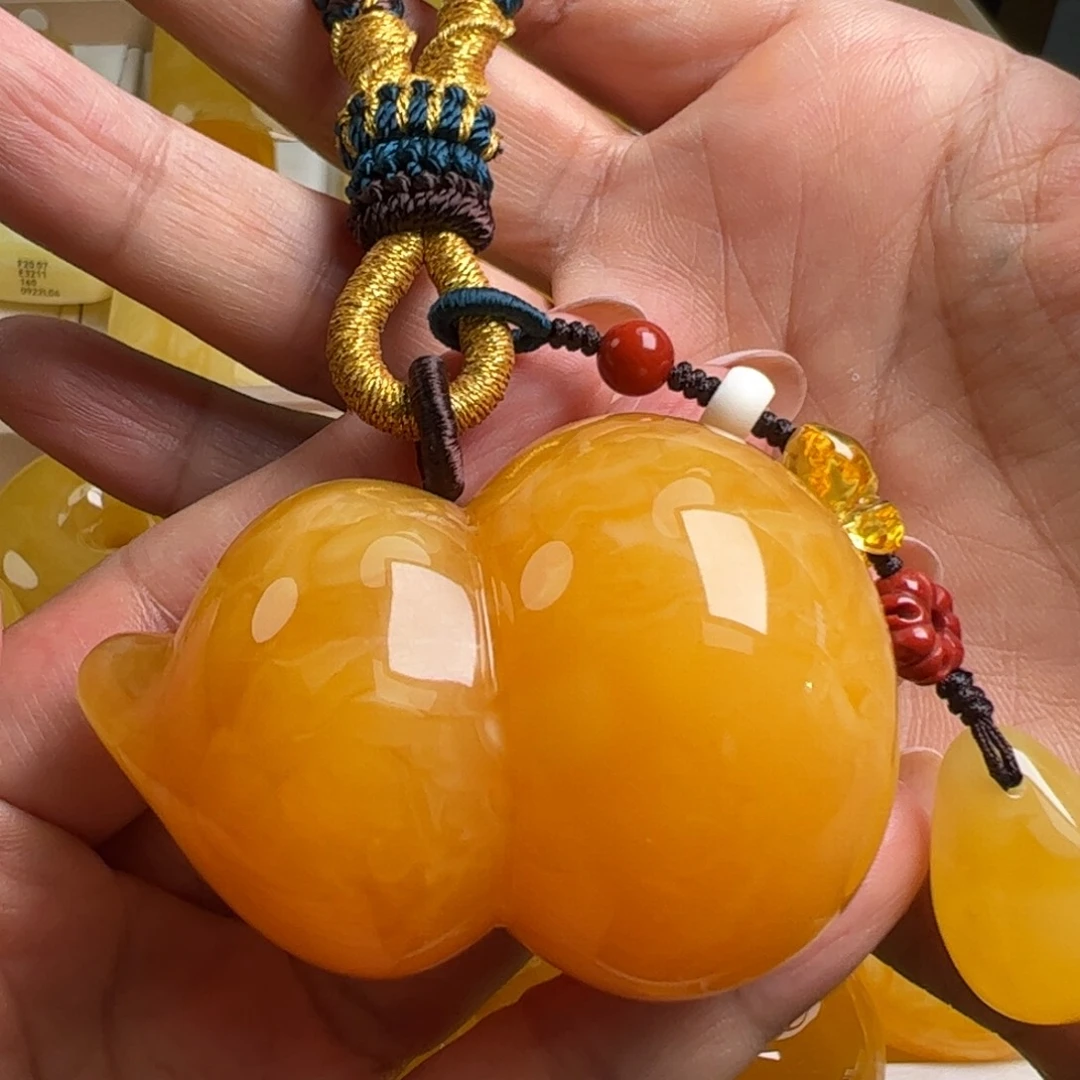 蜜蜡未镶嵌套链无烤色无优化无补胶无煮蜜无辐照