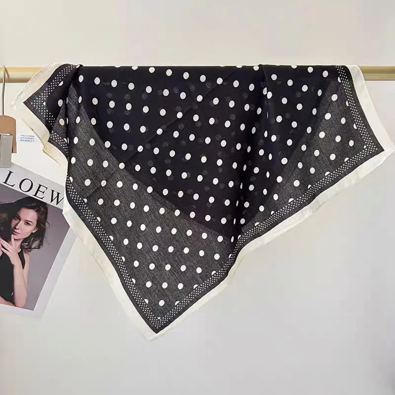 P9【波点综合】 新款单面棉质65*65精致小方巾