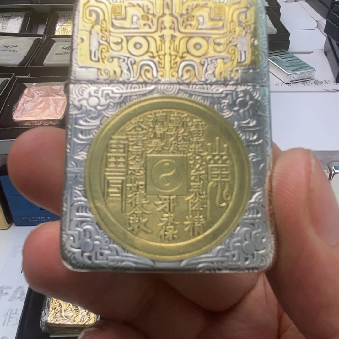騦***厚铜黄铜时刻经雕工艺品