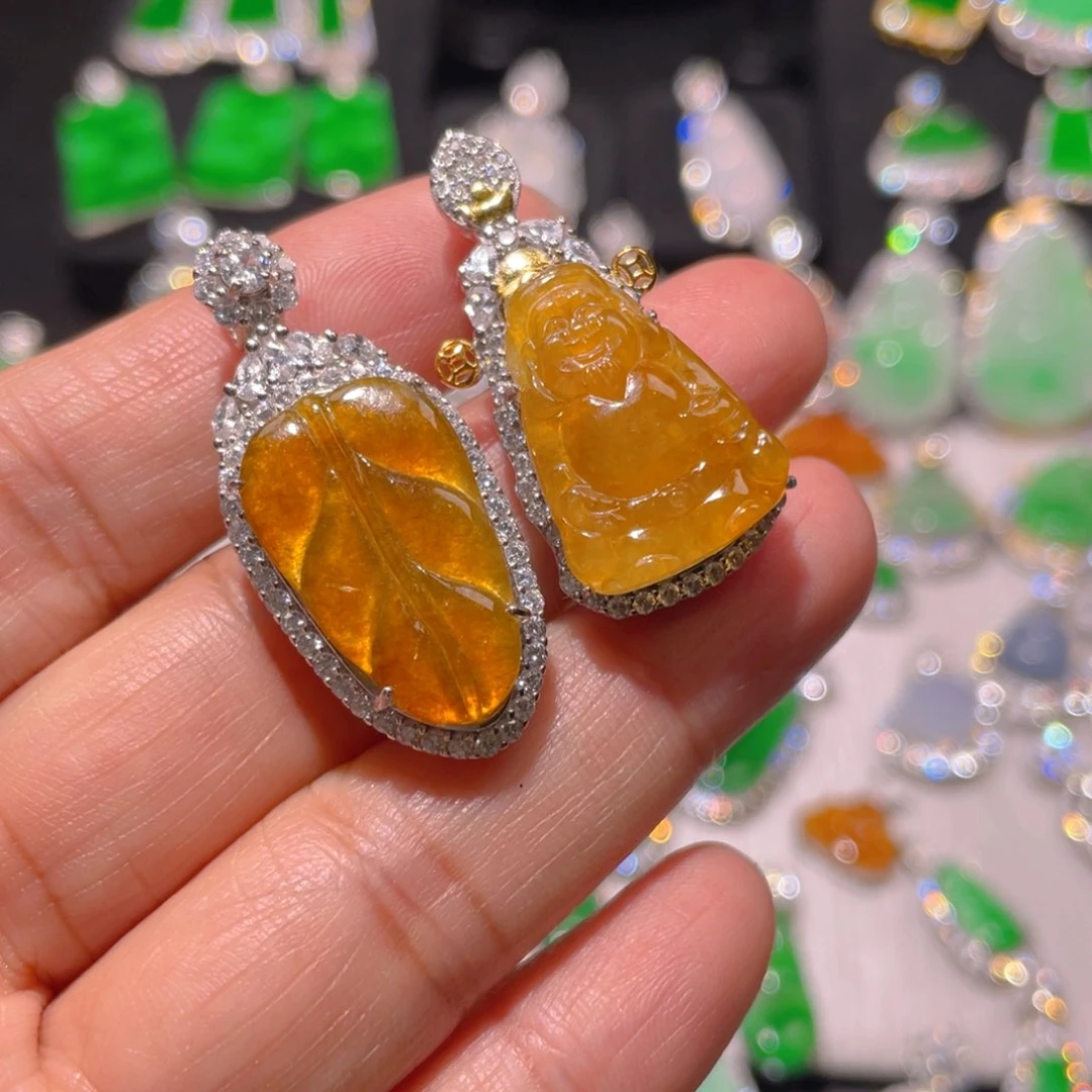 翡翠颈饰银S925镶嵌W****）精品