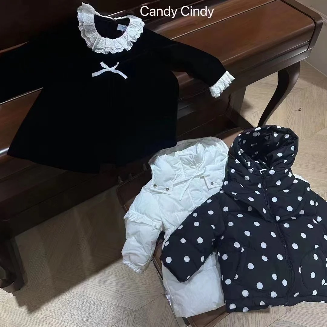 【CC】黑/粉 波点羽绒服 0298