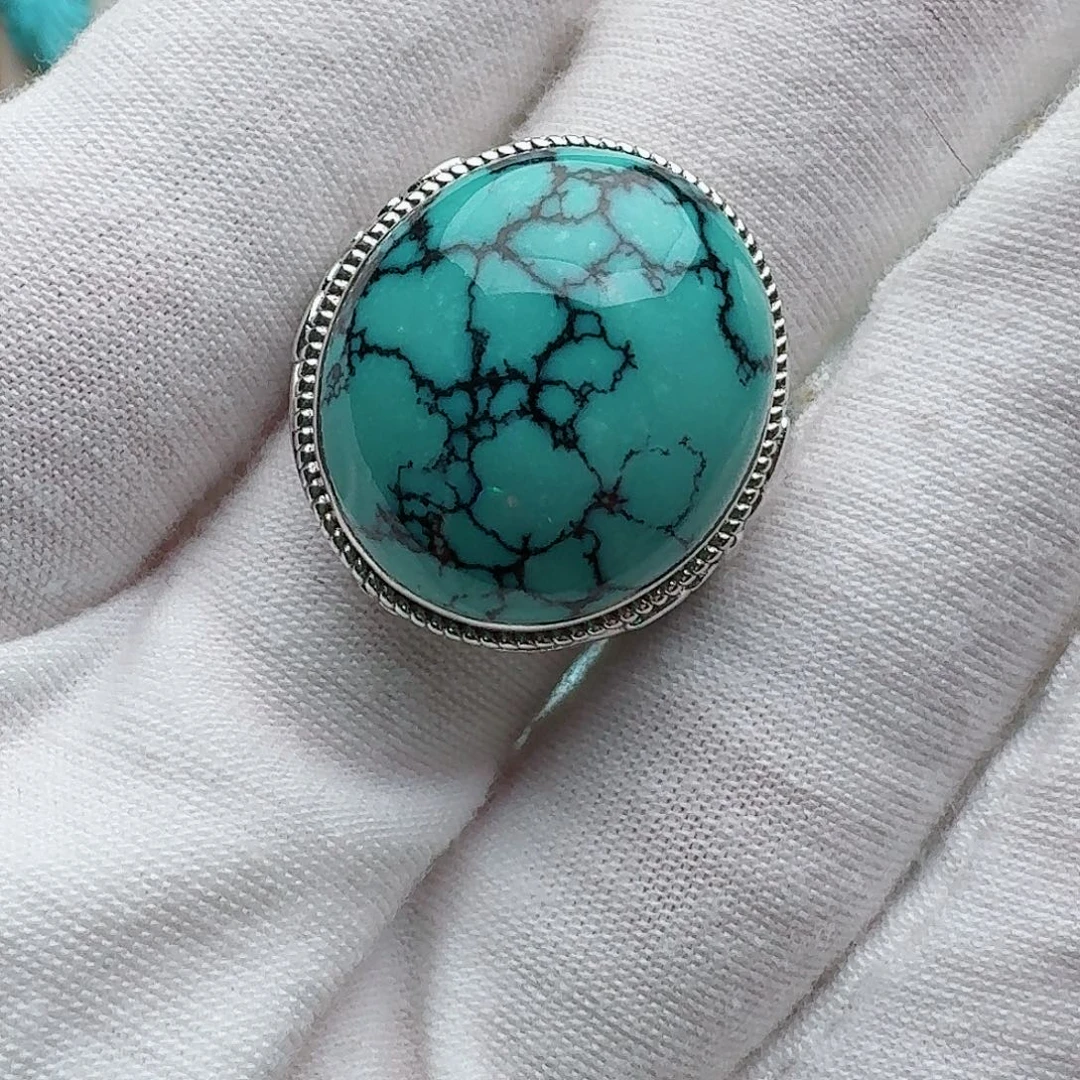 绿松石银S925镶嵌配饰