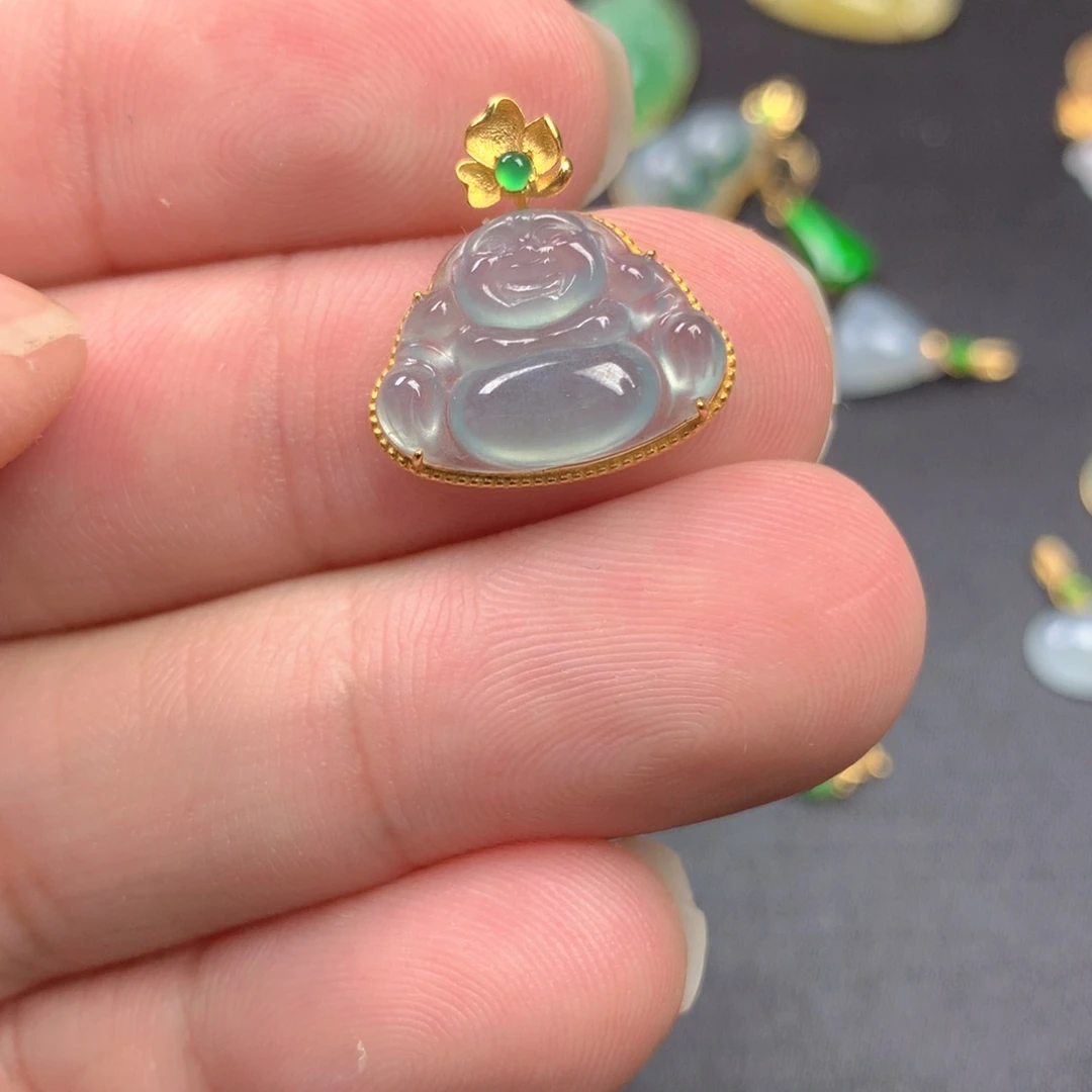【闪购商品】颈饰18K金镶嵌翡翠翡翠