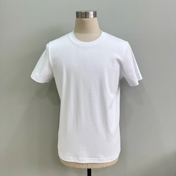 短袖T恤763103高支双面不透肉长绒棉VY法式T恤