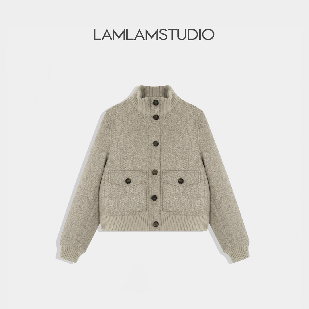 LAMLAM 张一琳 “奢雅纹调”简约针织短款外套L2411036W