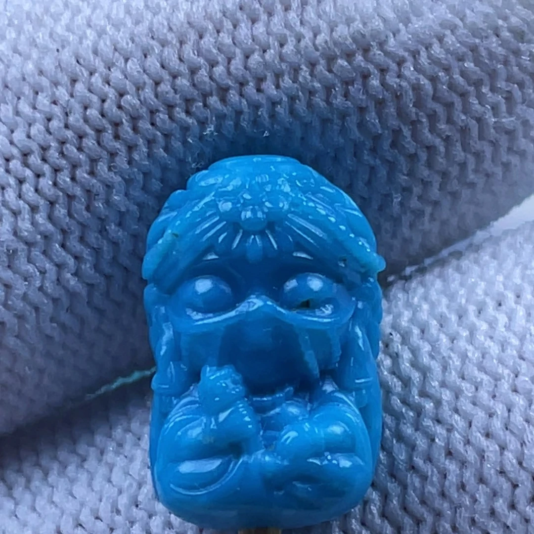 绿松石未镶嵌天然原矿绿松石雕件