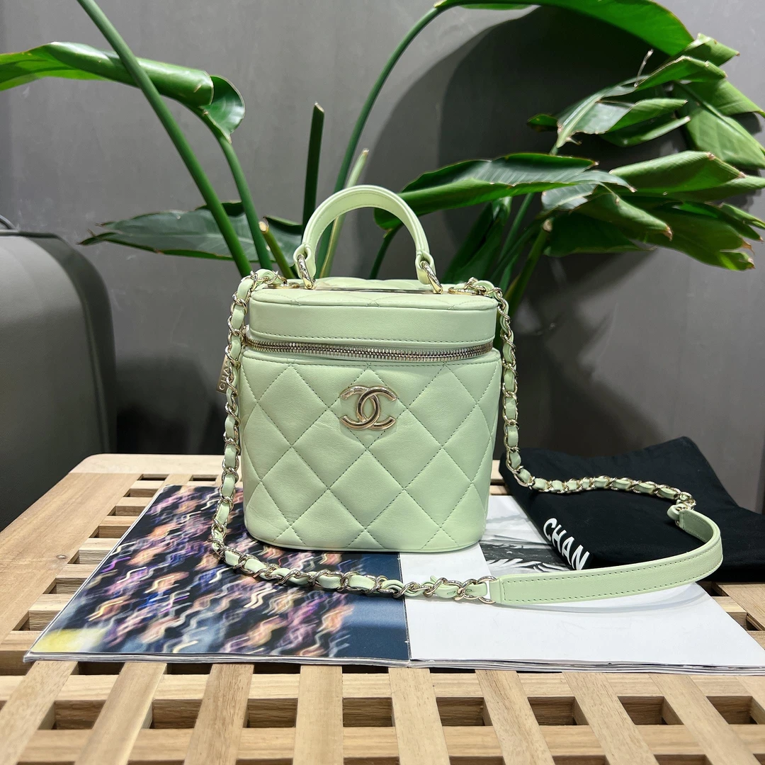 99新 Chanel/香奈儿 98新/香奈儿TrendyCC化妆盒子/薄荷绿/14906M