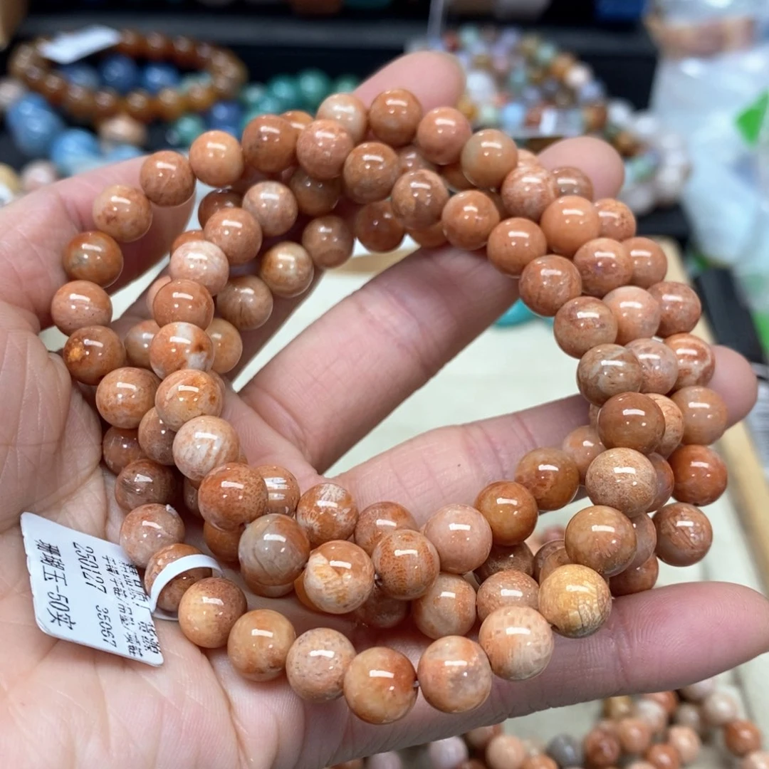 硅化珊瑚（珊瑚玉）手链未镶嵌500