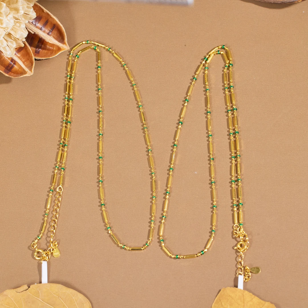 925银银制品 非遗好物分享【歪歪】桶珠渐变项链(多样性发一）J0621