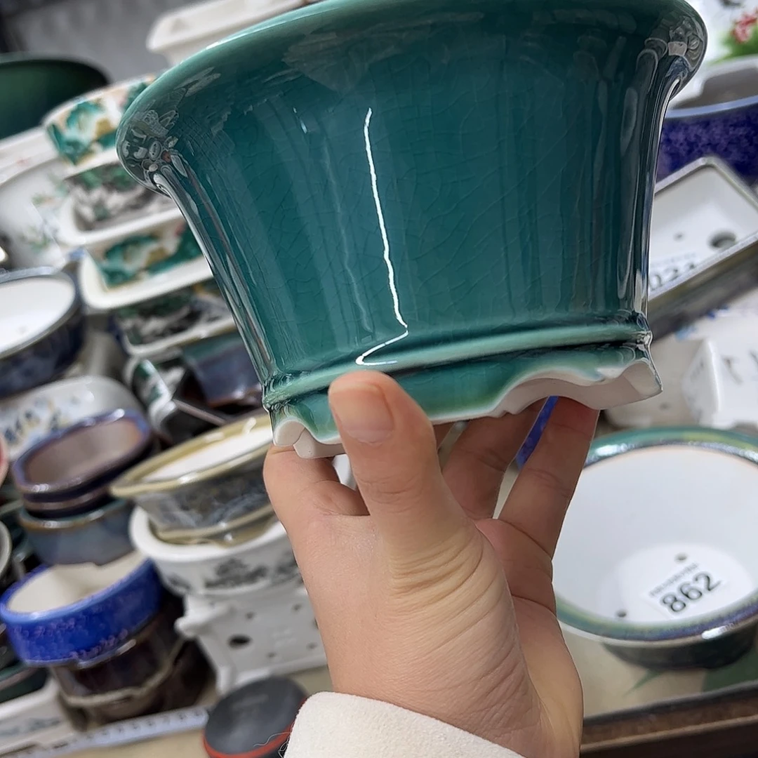 花盆紫砂065号瑕疵15/8cm窑变