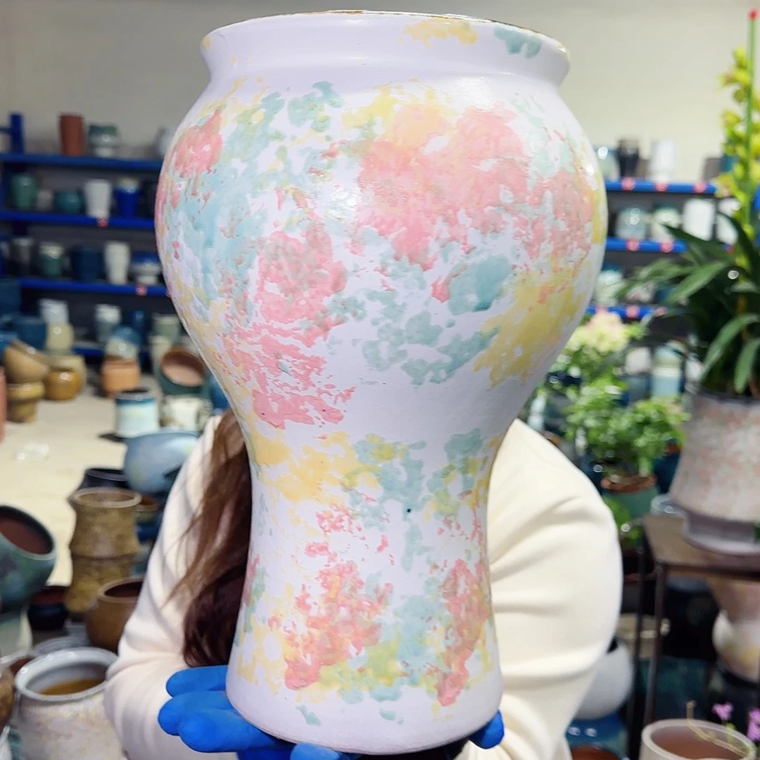 紫砂花盆高32口17