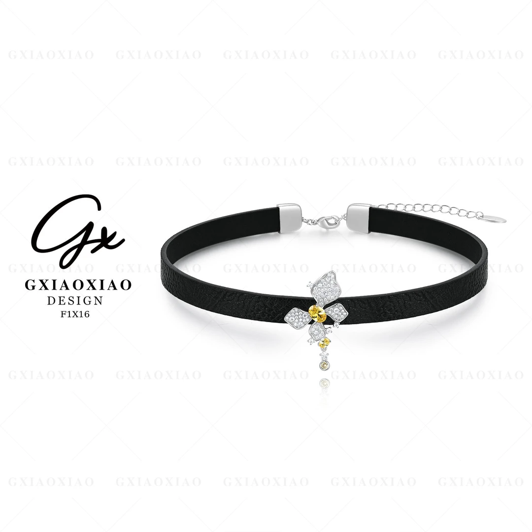 G XIAOXIAO 镀K金 【寒江落日】轻奢设计感蝴蝶项链 F1X16