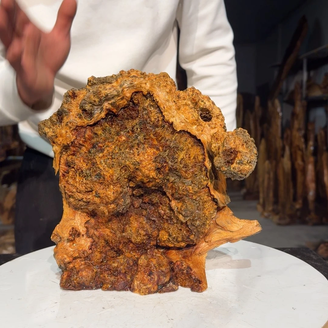 A***间木佳友琥珀木摆件19