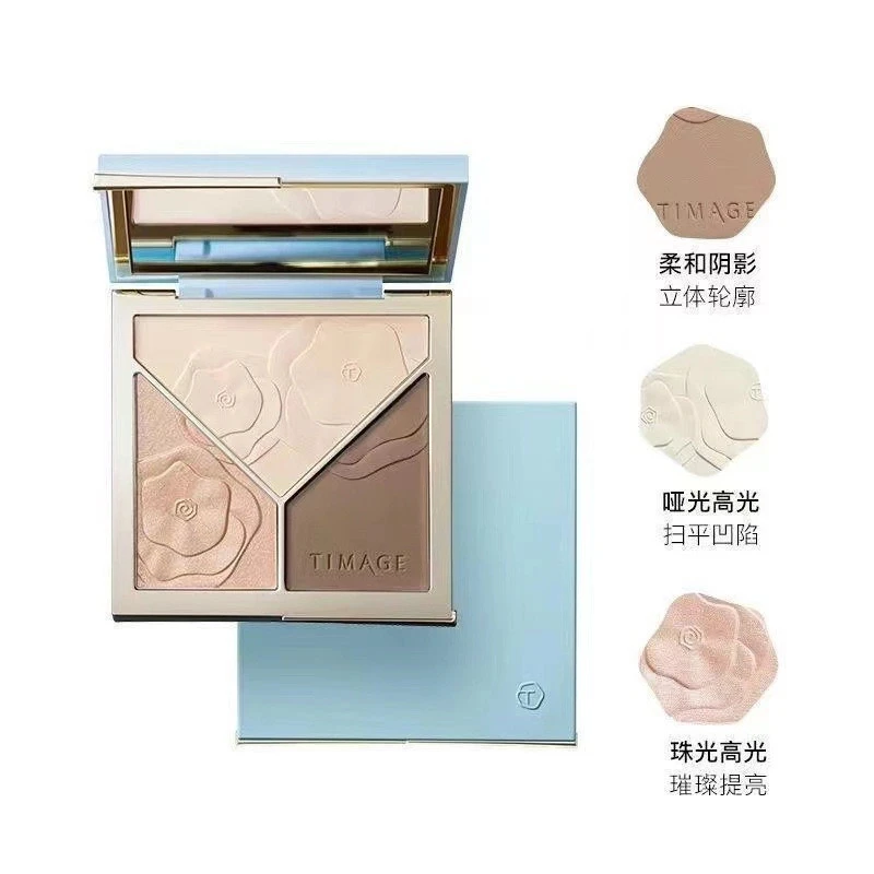 彩棠TIMAGE高光修容盘粉饼2.0三色新色一体哑光提亮