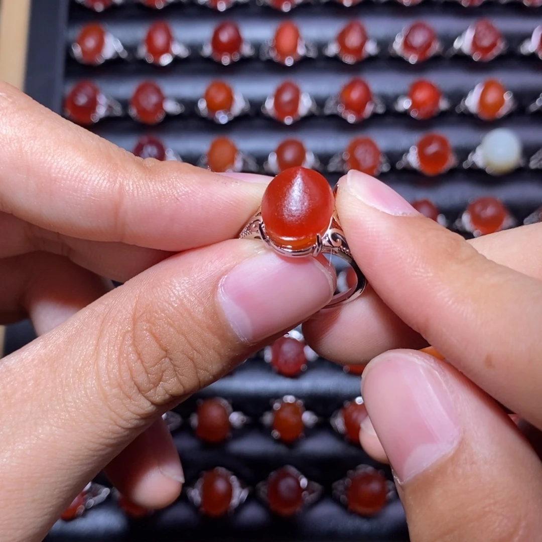 J***N玛瑙/玉髓合金戒指