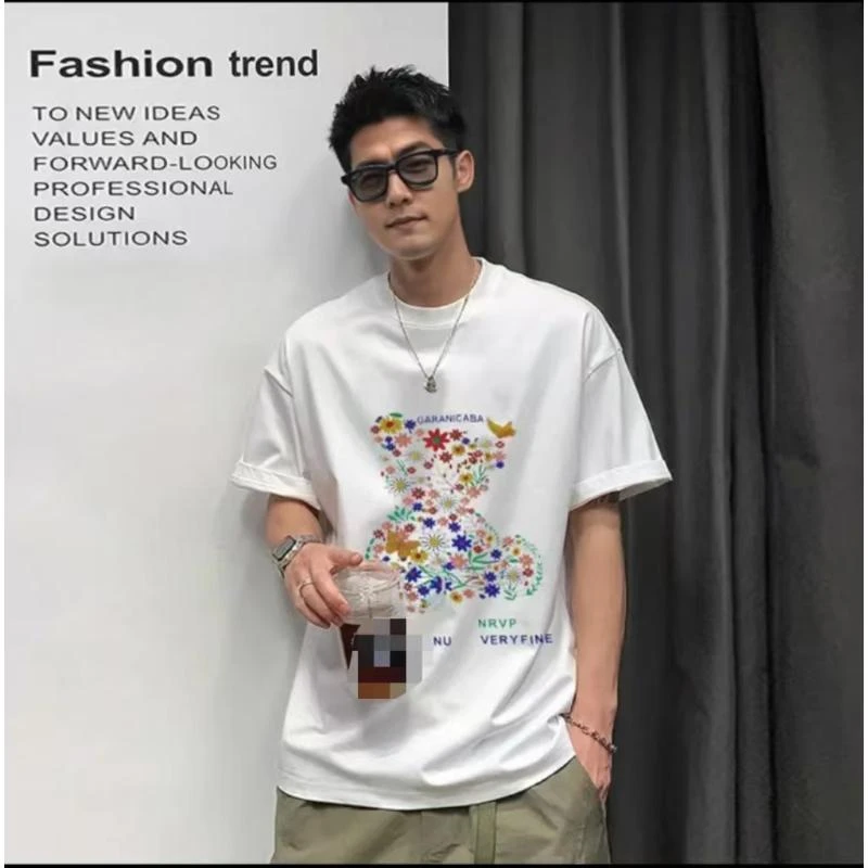 【一折清仓】夏季短袖男女同款情侣半袖休闲透气圆领潮流印花薄款