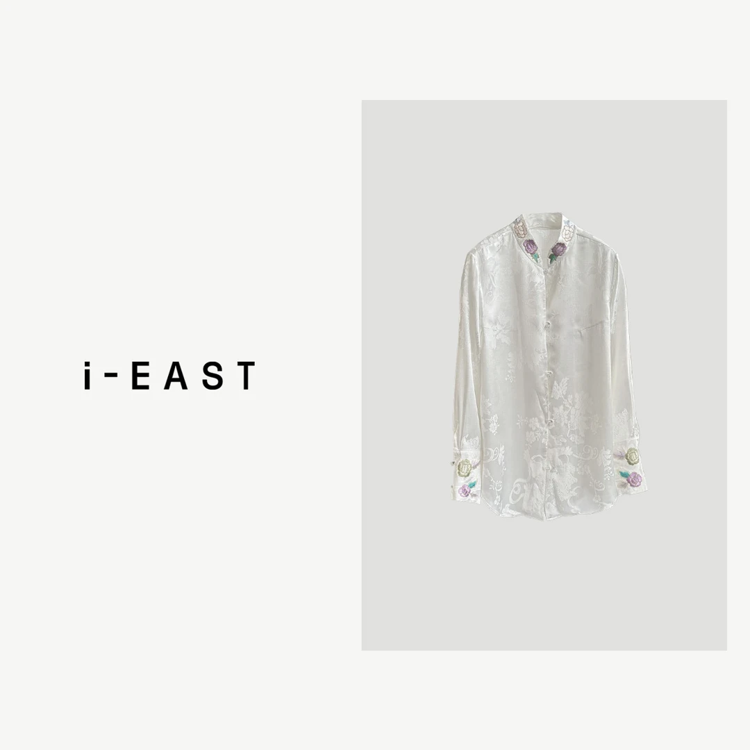 i-EAST 卢浮梦境~新中式绣花提花开衫-3D WT41376