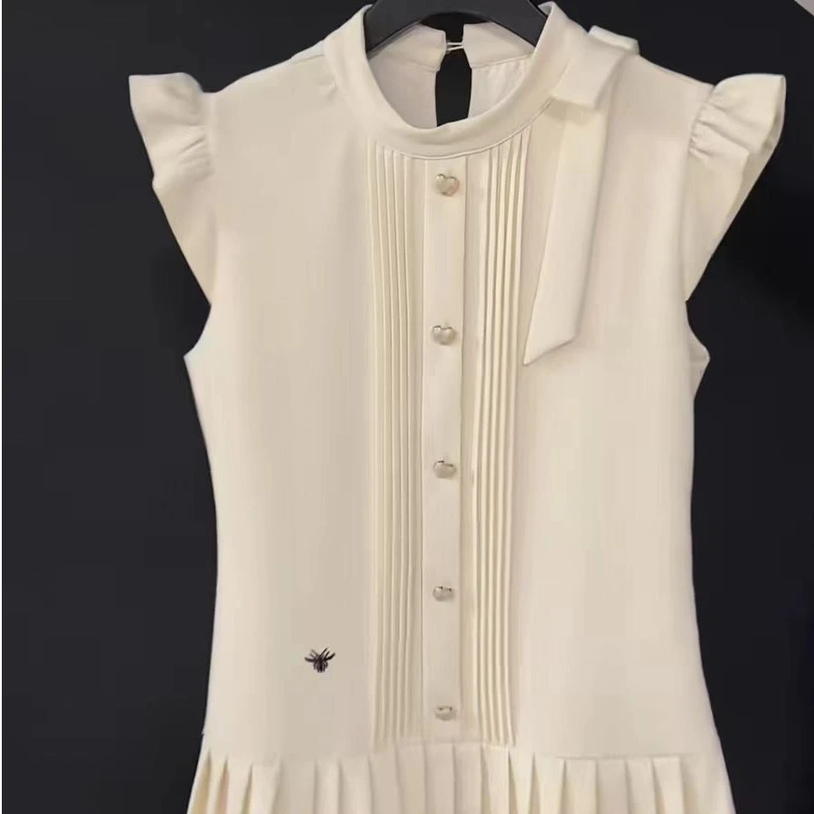 【南油一哥】【少女初恋】圆领纯色连衣裙女2025夏季新款时尚气质短裙