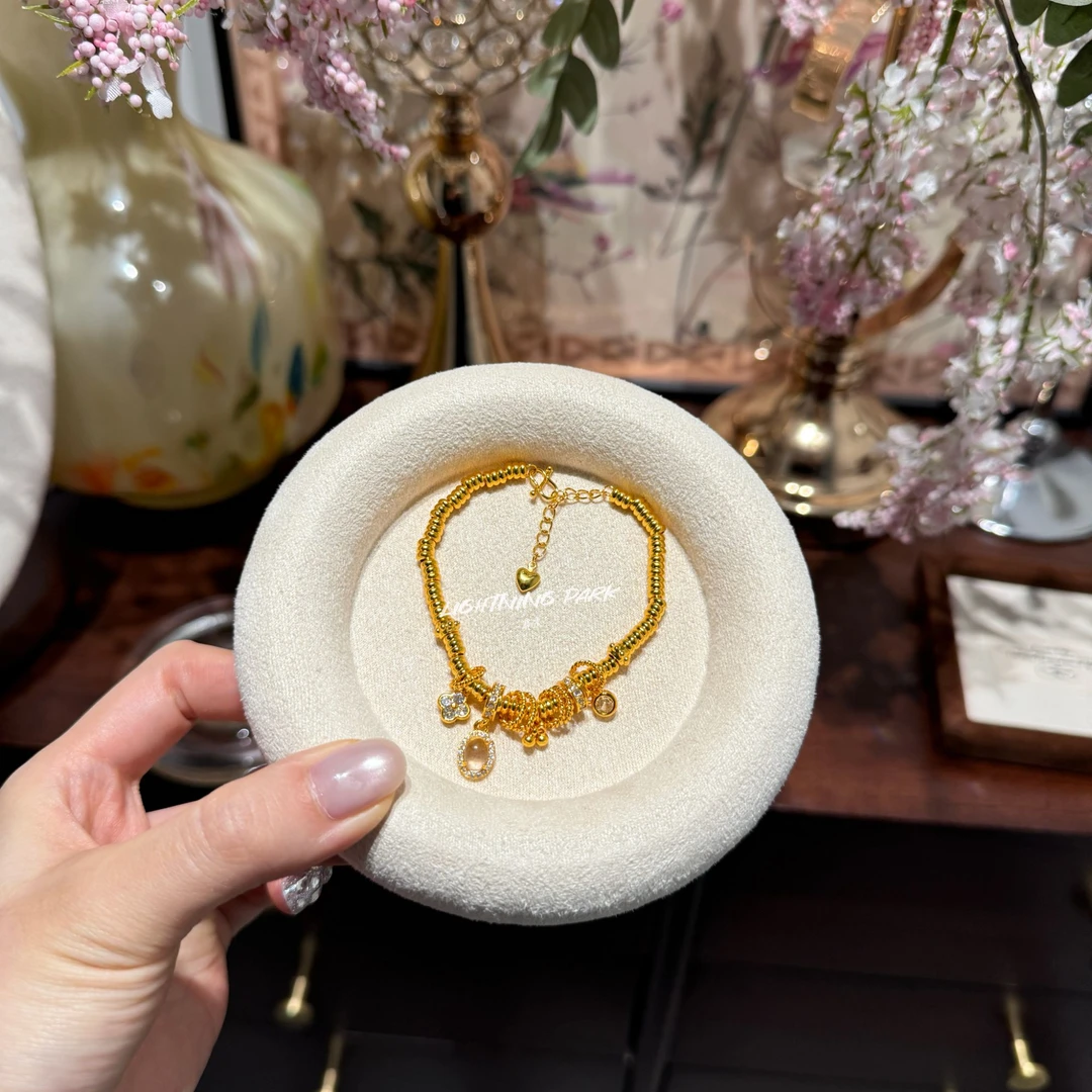 铜合金手链   镀K金LIGHTNINGPARK 新中式甜豆盘缠公主S-32