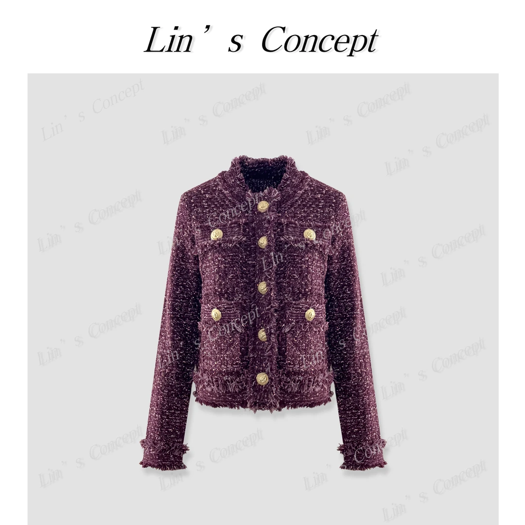 【Lin's concept】精致名媛定制面料小香风外套DL2407071