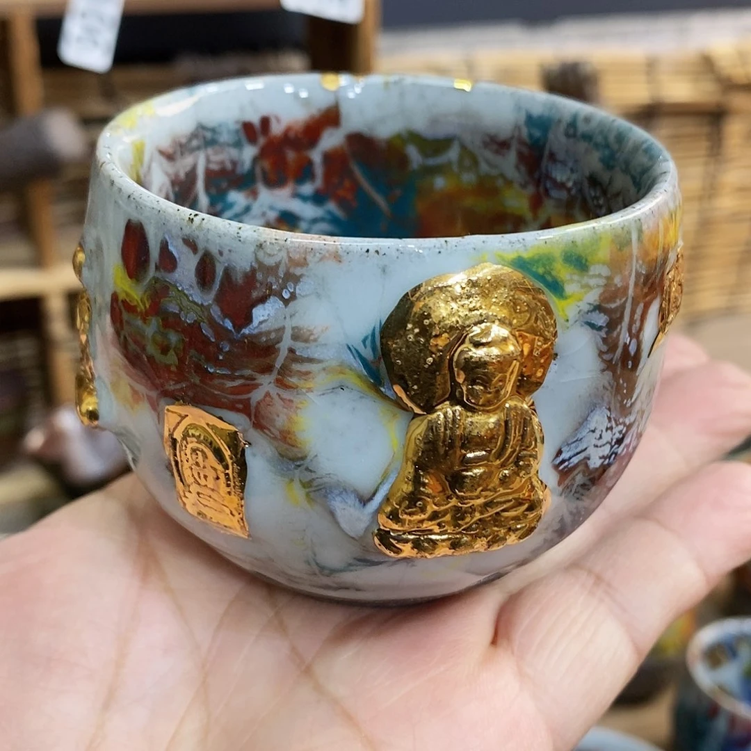 粗陶志野柴烧茶器