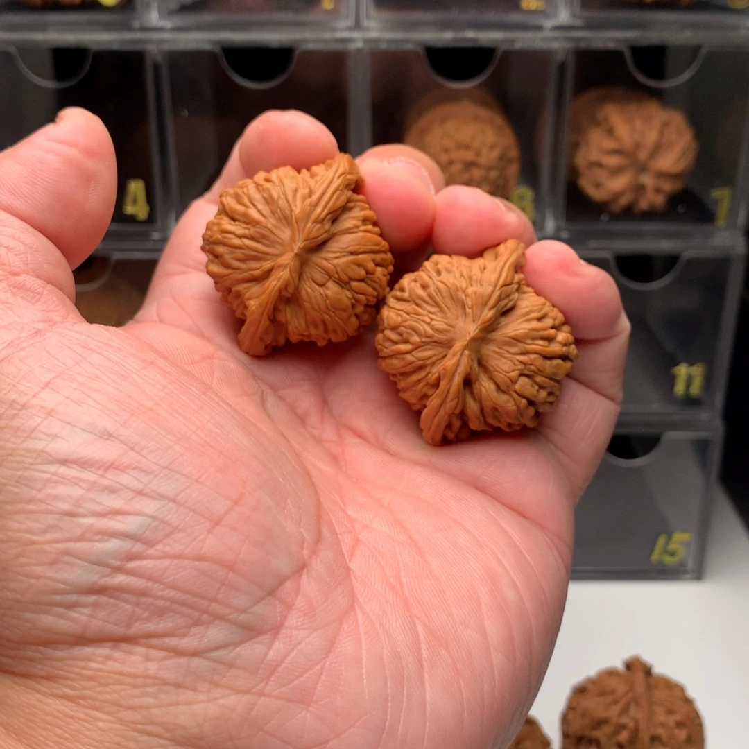 米***橙桃核吊坠文玩核桃123456