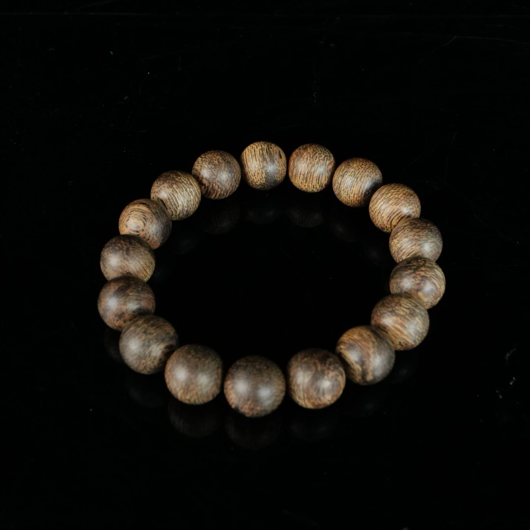 B5772 文莱软丝黑棋沉水手串 1.25cm 18.65g