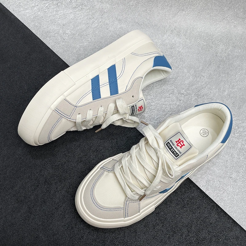 休闲小白鞋子男潮鞋夏季爆款低帮透气帆布鞋百搭潮流运动布面板鞋