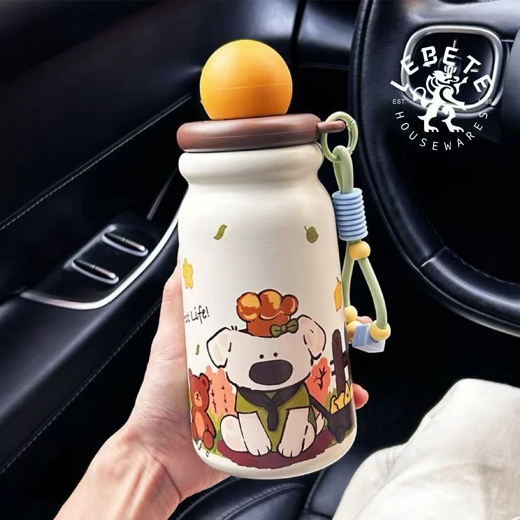 新款高颜值保温杯吸管杯大鼻子狗2025大容量车载杯便携大容量