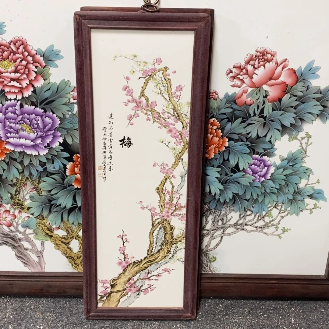 瓷片55*21 景德镇瓷板画柴窑烧制