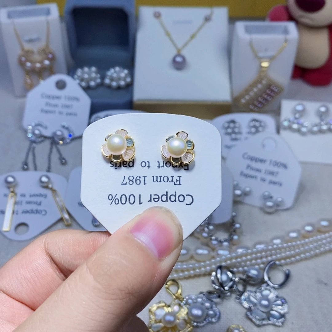 未镶嵌淡水珍珠耳饰