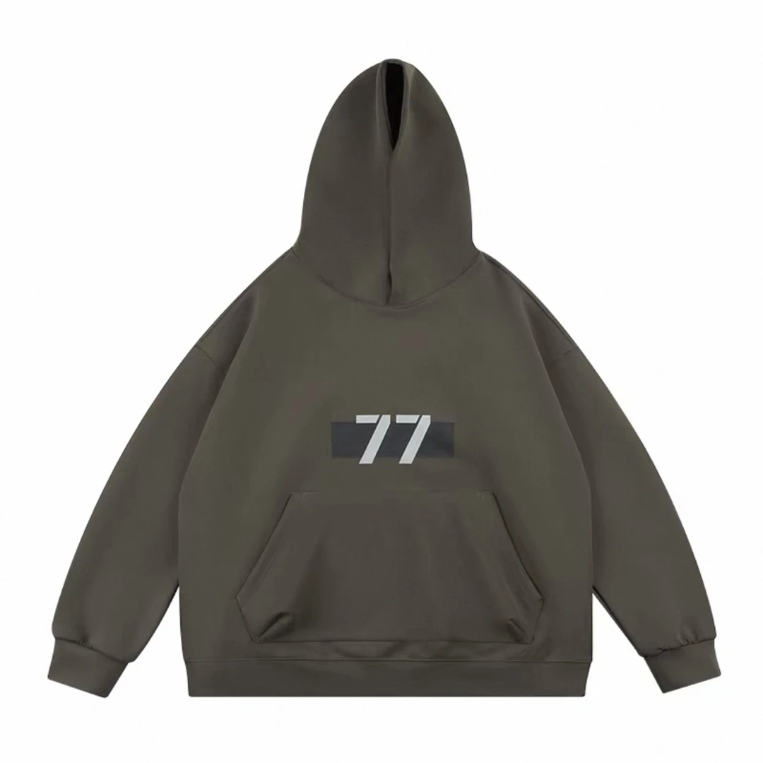 春秋季日系潮牌字母印花重磅连帽卫衣男女宽松休闲情侣上衣-355