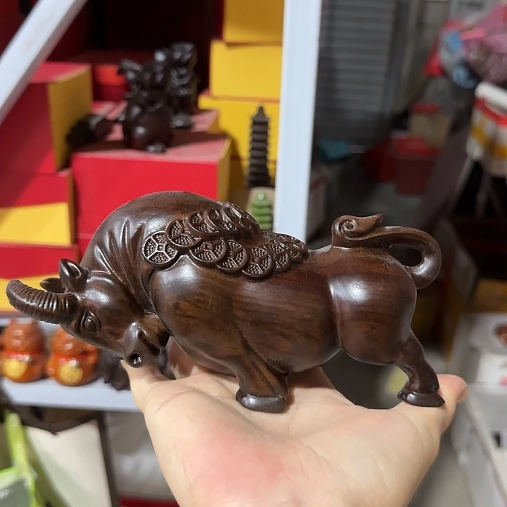 木黑檀木20金钱牛一只