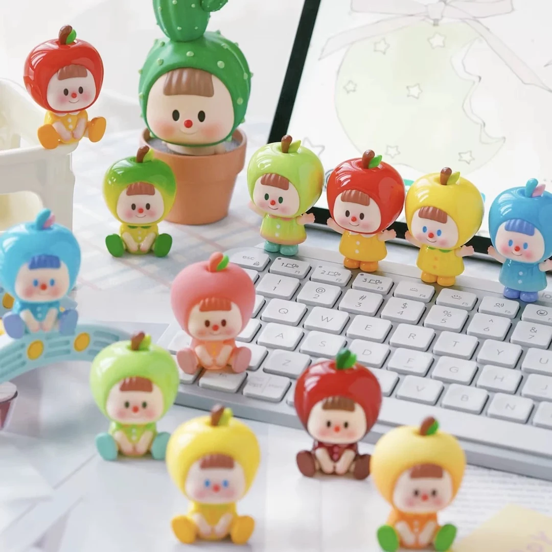 正版 新品多多妹-苹果多多mini盲盒潮玩可爱公仔娃娃手办摆件礼物
