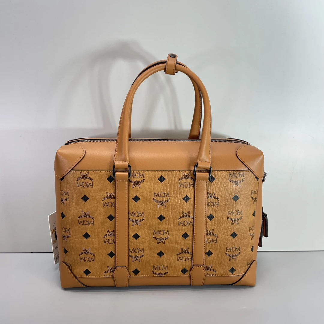99新 MCM 媚姐/mcm干邑色公文包31x22x10cmG021406
